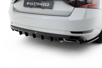 Maxton Design Rear Diffuser for Skoda Superb Liftback, station wagon (2015-2019), gloss black