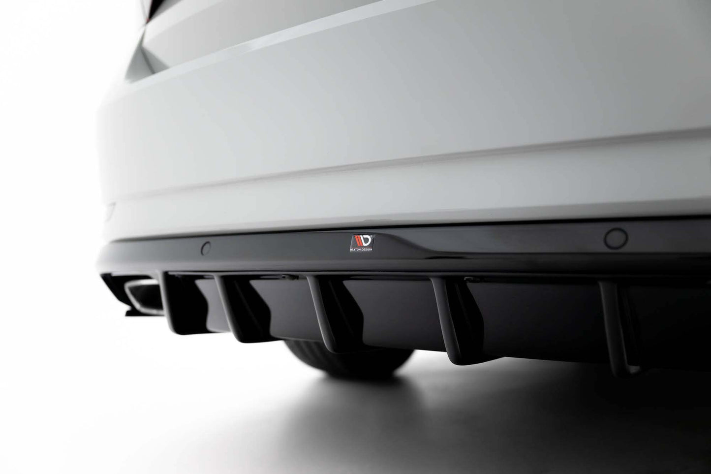 Maxton Design Rear Diffuser for Skoda Superb Liftback, station wagon (2015-2019), gloss black