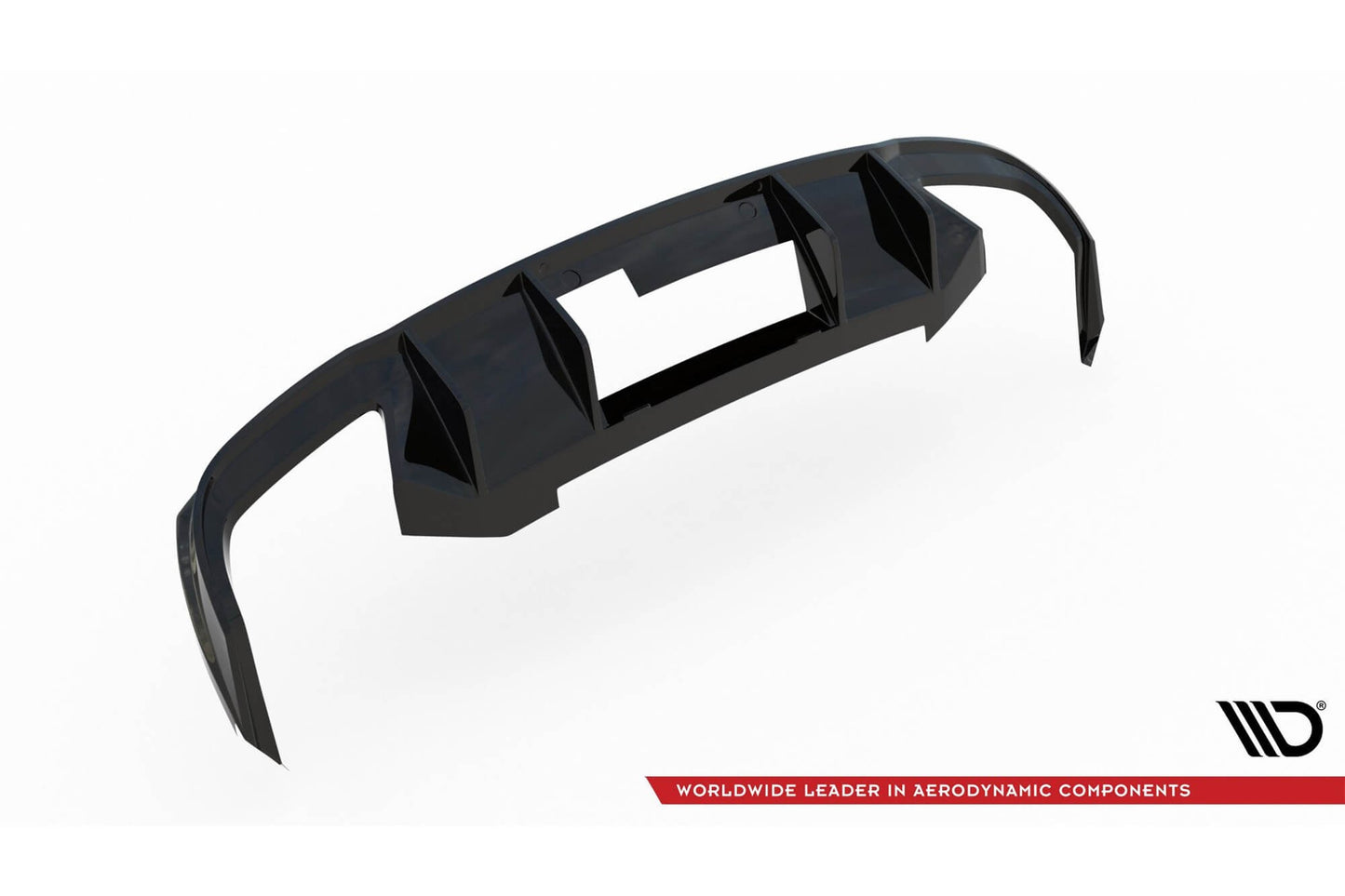 Rear diffuser Maxton Design for Skoda Octavia hatchback, station wagon (2013‑2019) RS bumper, gloss black