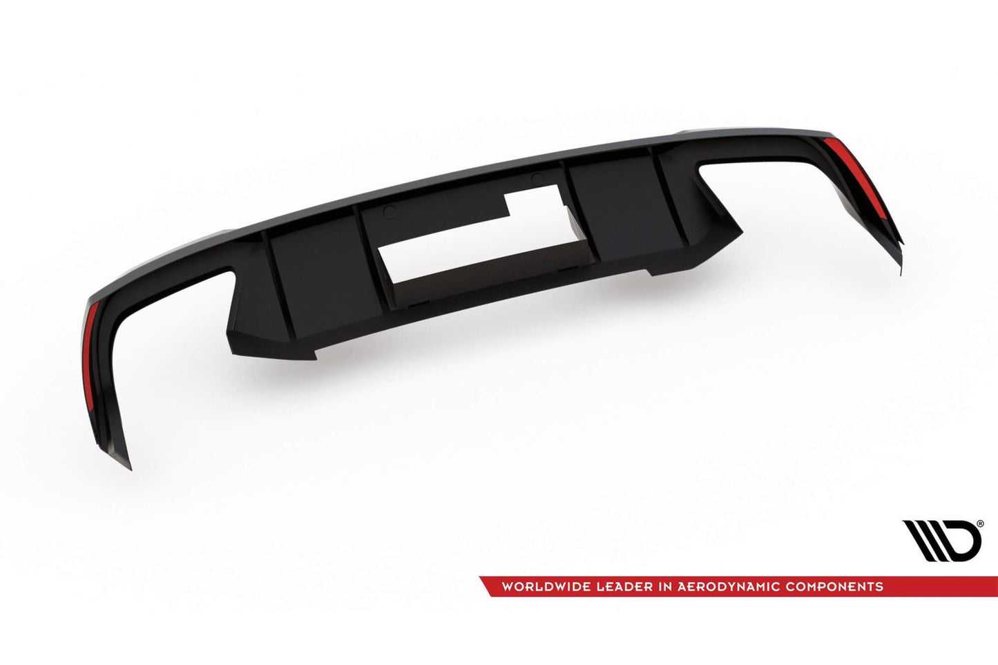 Rear diffuser Maxton Design for Skoda Octavia hatchback, station wagon (2013‑2019) RS bumper, gloss black