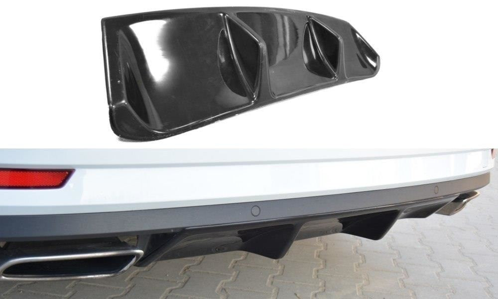 Maxton Design diffuser insert for Skoda Superb III hatchback, station wagon (2015-2019), carbon look