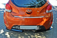 Difuser Maxton Design, inserție pentru bara spate a Hyundai Veloster (2011-), negru mat