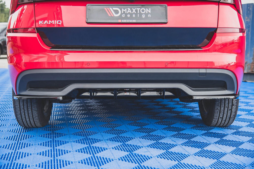 Insert difuzor bară spate Maxton Design pentru Skoda Kamiq (după 2019), culoare carbon