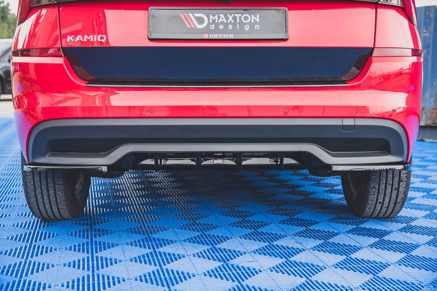 Insert difuzor bară spate Maxton Design pentru Skoda Kamiq (după 2019), culoare carbon