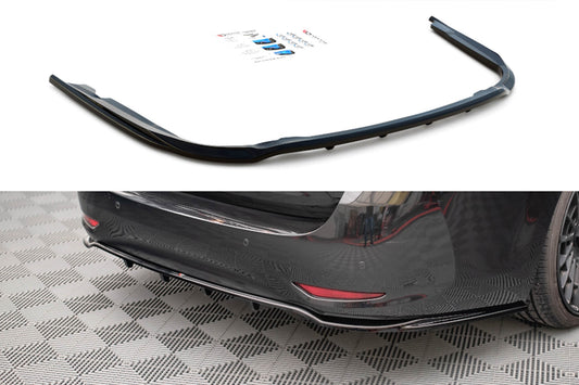 Maxton Design inserție difuzor bară spate pentru Toyota Avensis (2015-2018), negru lucios