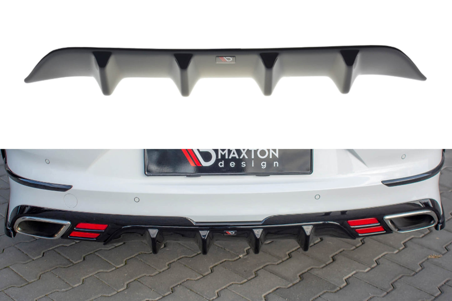 Difuser Maxton Design pentru bara spate GT a Kia Pro Ceed (2018-), lac negru