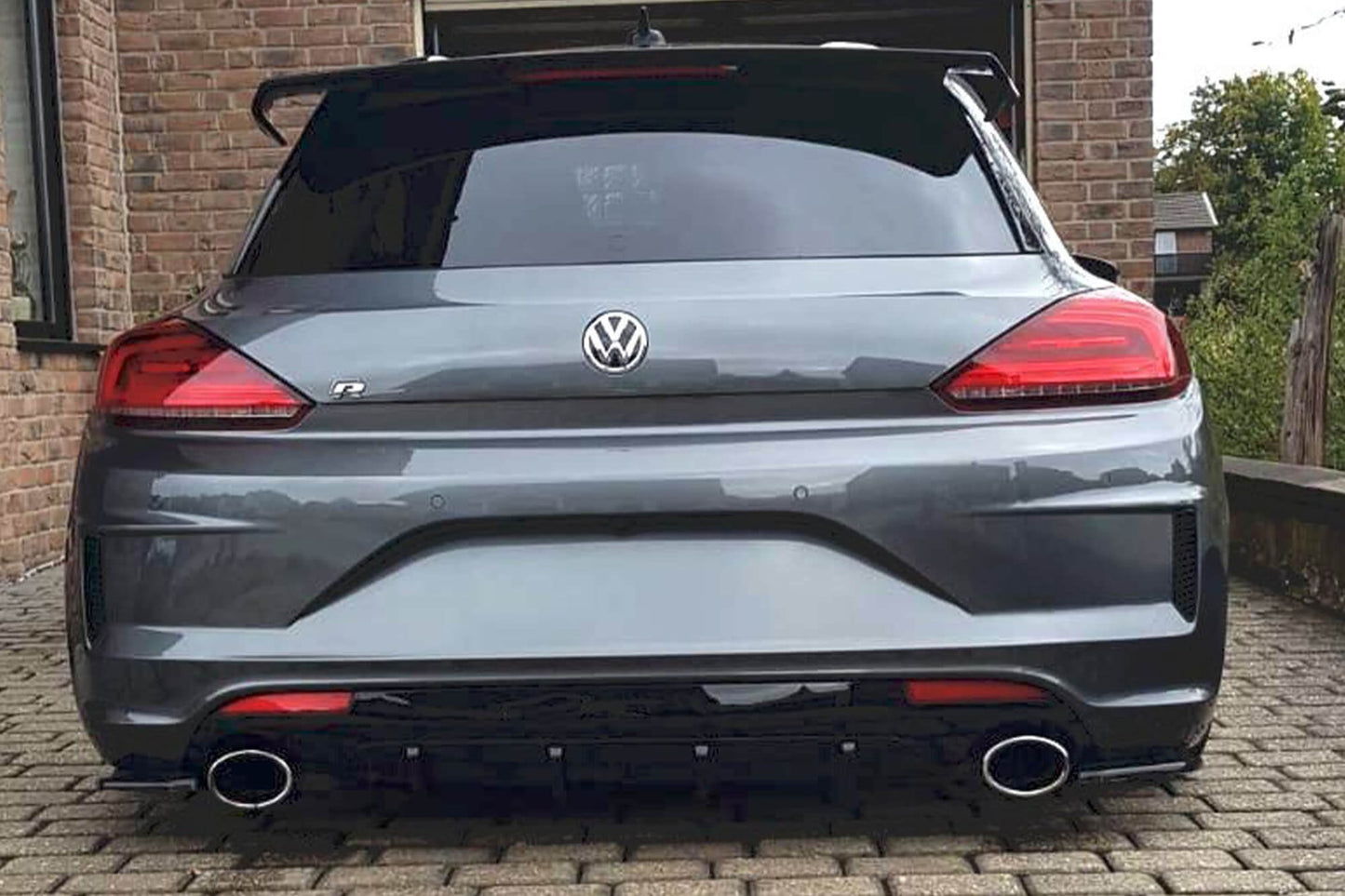 Insert difuser bara spate Maxton Design pentru VW Scirocco 2014-2017, culoare fibra de carbon