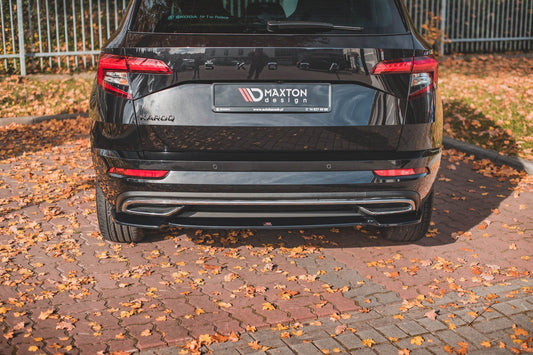 Maxton Design insert difuzor spate Sportline pentru Skoda Karoq (după 2017), culoare carbon