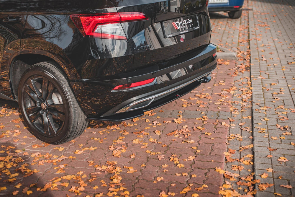 Maxton Design insert difuser spate Sportline pentru Skoda Karoq (dupa 2017), culoare carbon