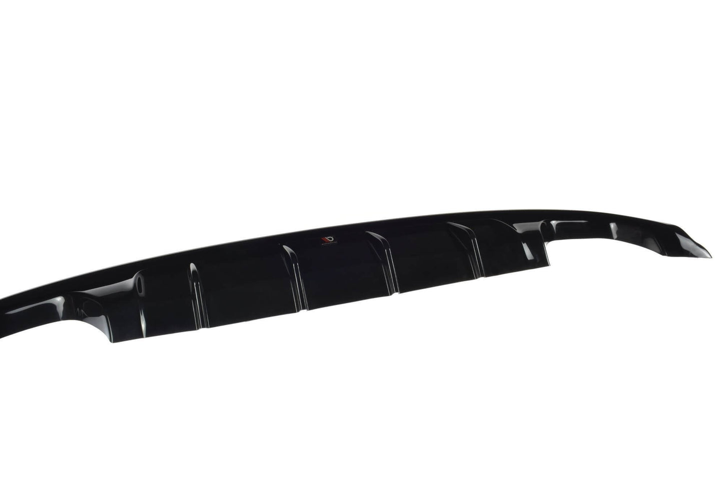 Insertie difuser spate Maxton Design pentru bara spate ST-Line a Ford Focus hatchback (2018-), negru lucios