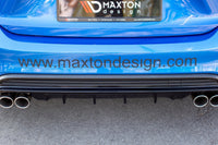 Insertie difuser spate Maxton Design pentru bara spate ST-Line a Ford Focus hatchback (2018-), negru lucios