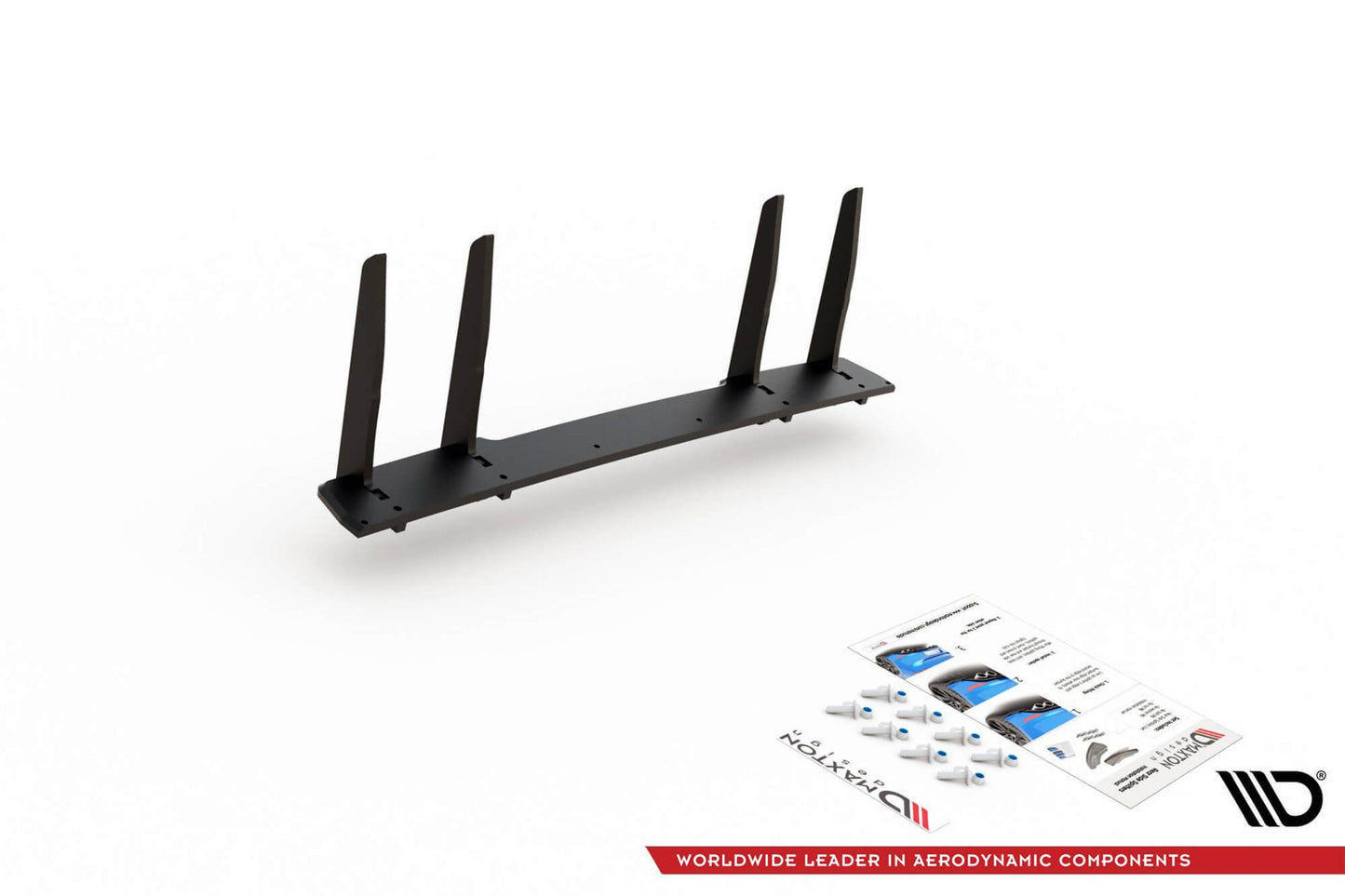 Insert difuser bara spate tip Racing Maxton Design pentru Toyota Yaris (dupa 2020), negru mat