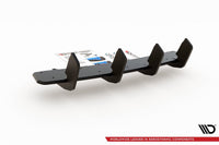 Difuser Maxton Design versiunea 2 tip Racing, inserție pentru bara spate a Hyundai i30 hatchback (2017-), negru mat