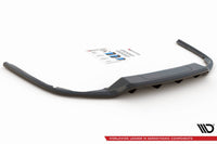 Add-on Maxton Design cu nervuri verticale pentru difuser, pentru bara spate standard a VW Passat B8 (dupa 2014), lac negru
