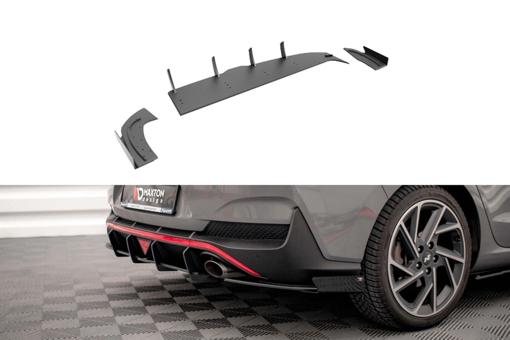 Difuser Maxton Design Street Pro pentru Hyundai i30 Fastback N-Line (2020-), negru mat