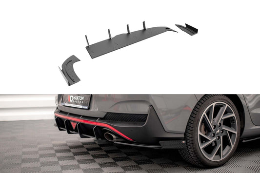 Difuser Maxton Design Street Pro pentru Hyundai i30 Fastback N-Line (2020-), negru mat