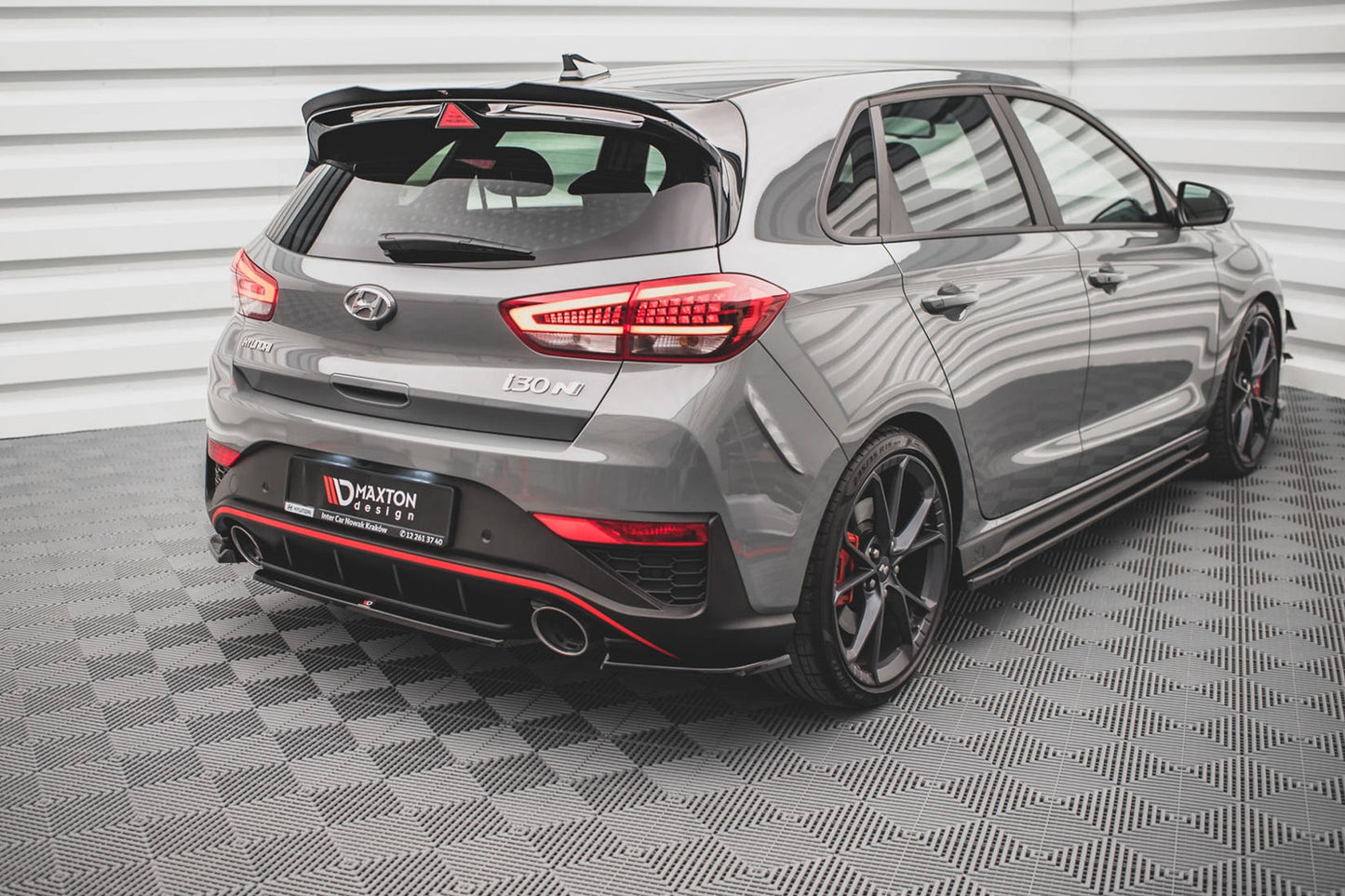 Difuser Maxton Design N-Line pentru Hyundai i30 hatchback (2020-), negru lac