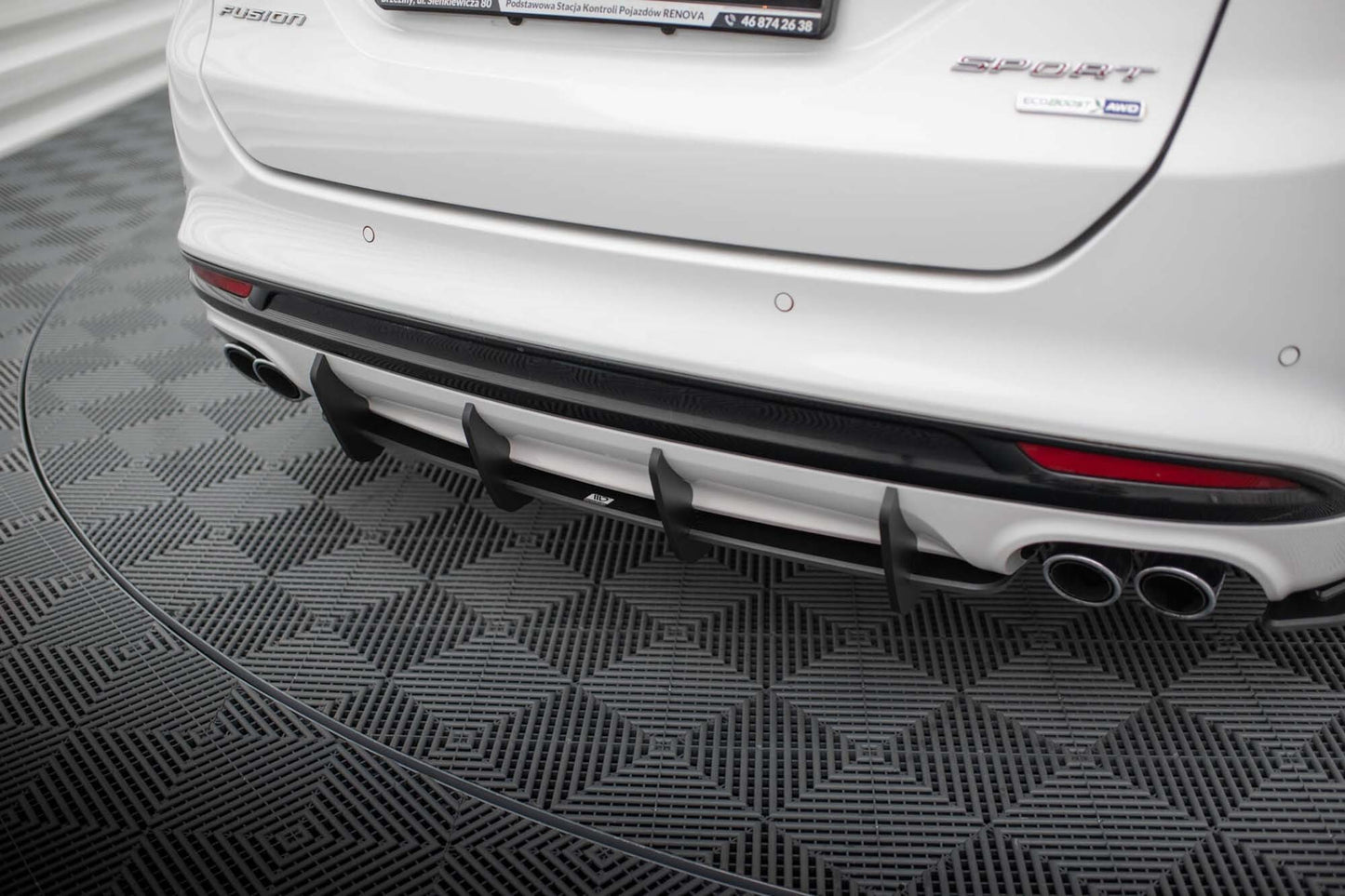 Insertie difuser Maxton Design pentru Ford Mondeo Sport (2019-2022), Fusion Sport (2019-2020), negru mat