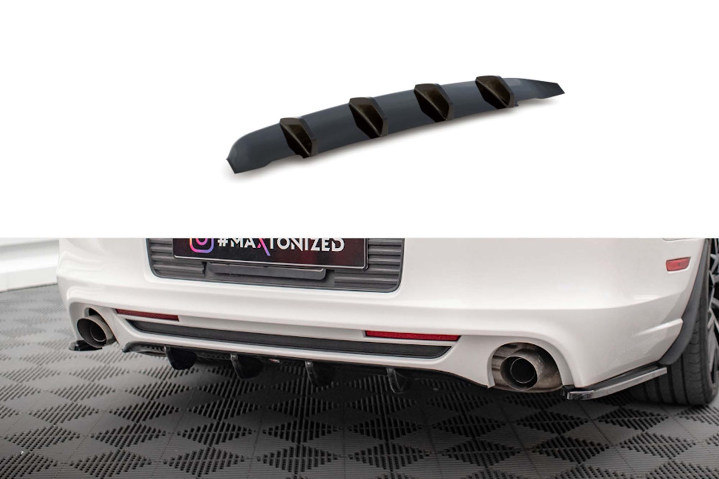 Insertie difuser Maxton Design pentru Ford Mustang Mk5 (2009-2014), culoare fibra de carbon