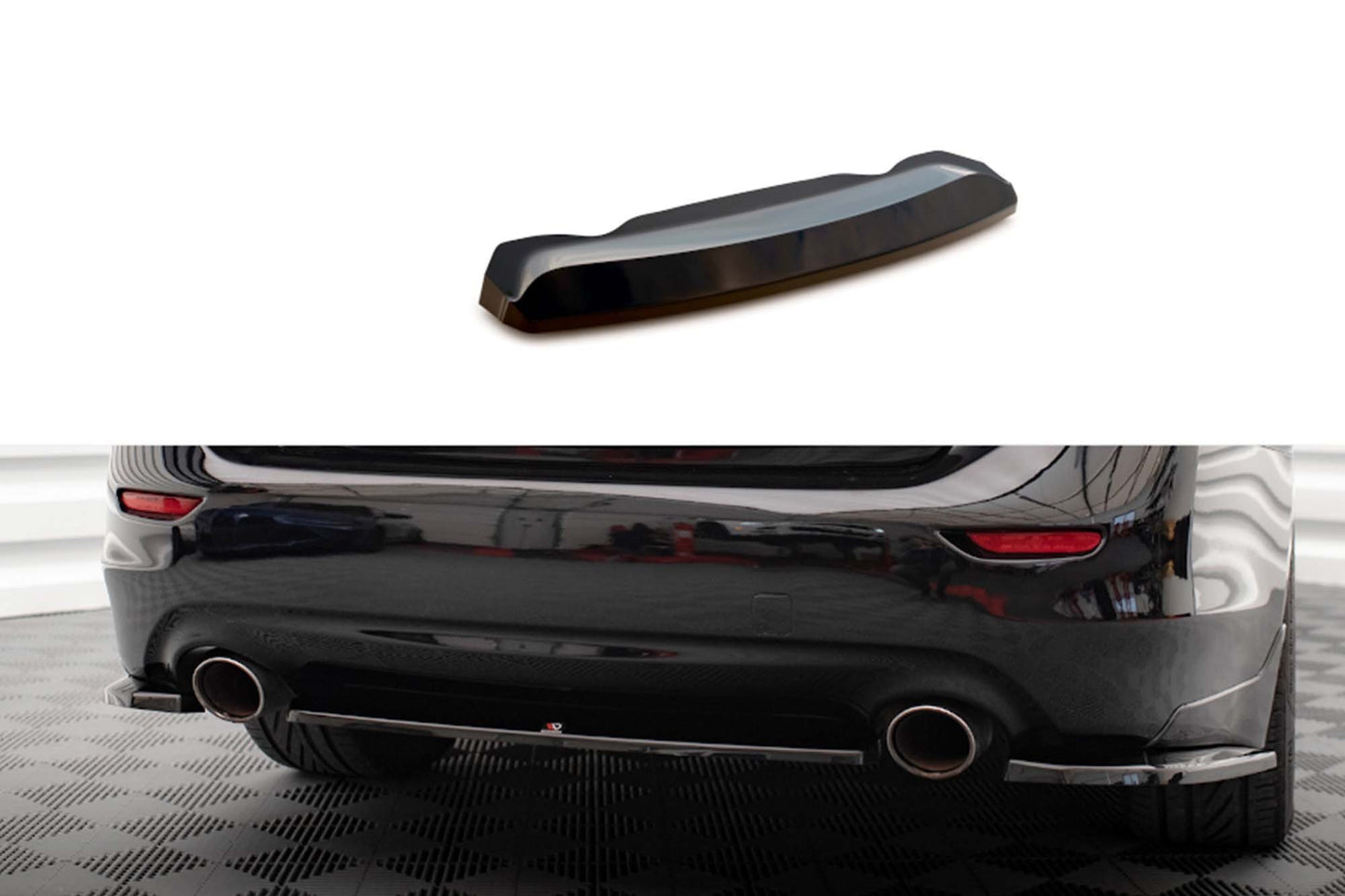 Maxton Design insert difuser pentru Infiniti Q50 S Mk1 (2013-2016), culoare carbon