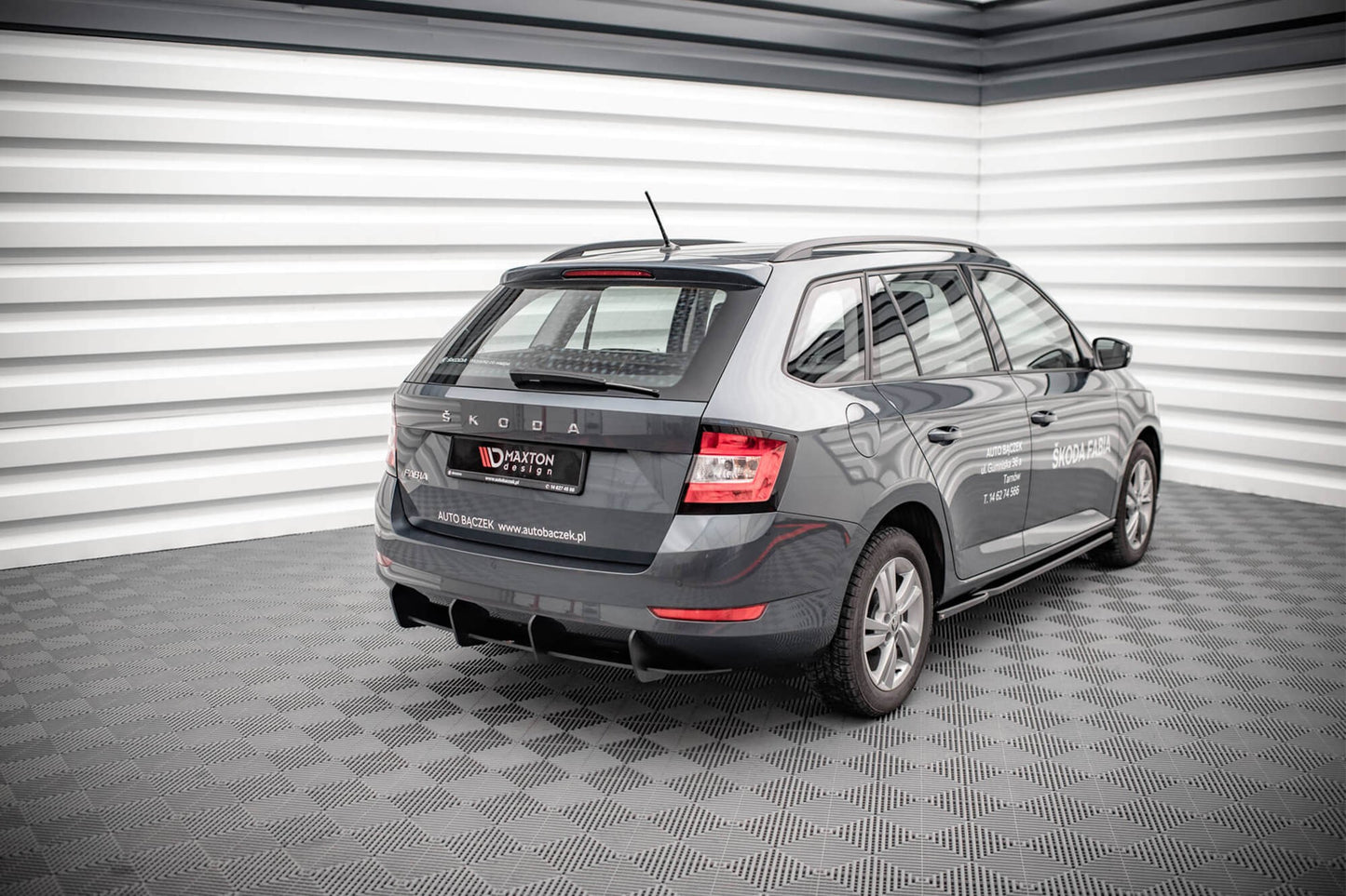 Maxton Design difuzor spate pentru Skoda Fabia Combi (după 2019), negru mat
