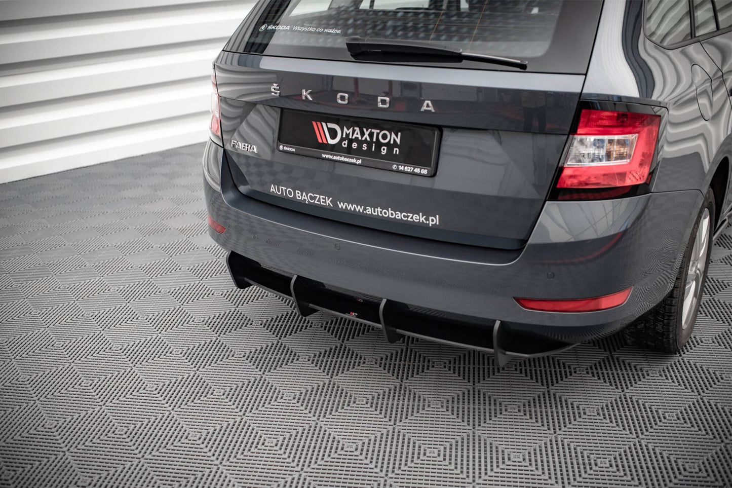 Maxton Design difuzor spate pentru Skoda Fabia Combi (după 2019), negru mat