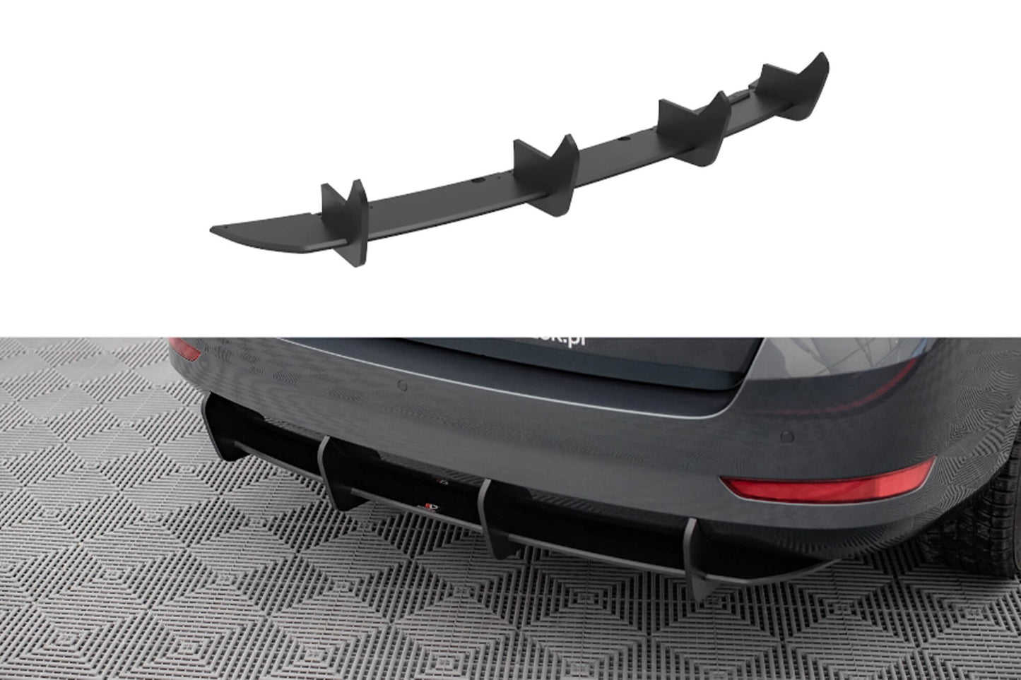 Maxton Design difuzor spate pentru Skoda Fabia Combi (după 2019), negru mat