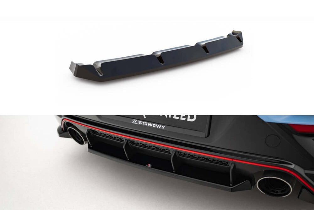 Extensii bara spate Maxton Design pentru Hyundai Veloster N (2018-2022), negru lac