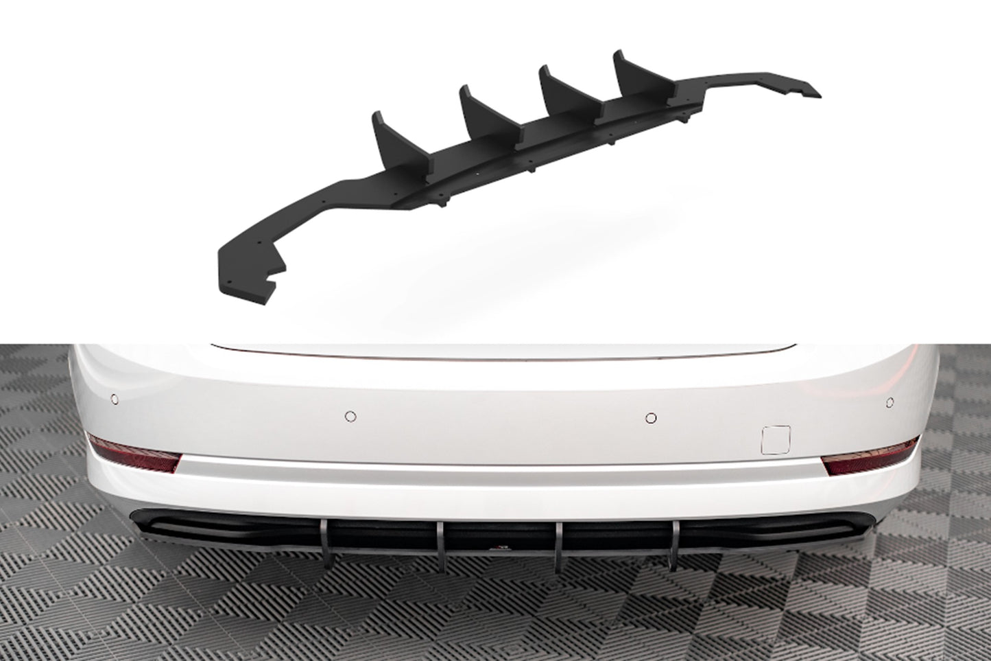 Extensie bara spate Maxton Design Street Pro pentru Skoda Octavia (dupa 2019), negru mat