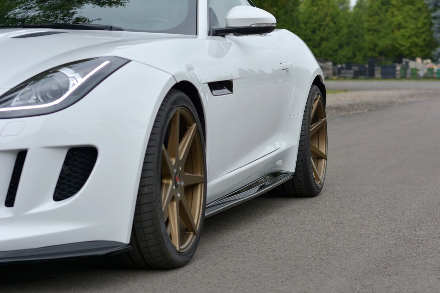 Maxton Design praguri usi pentru Jaguar F-Type (2013-2016), lac negru
