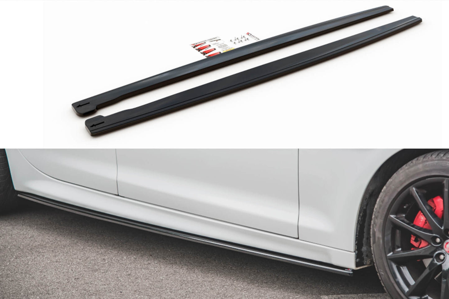 Praguri usi Maxton Design pentru Jaguar XJ X351 (2009-2019), negru lacuit