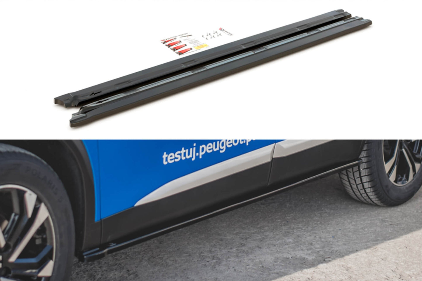 Maxton Design praguri usi pentru Peugeot 2008 dupa 2019, negru lucios