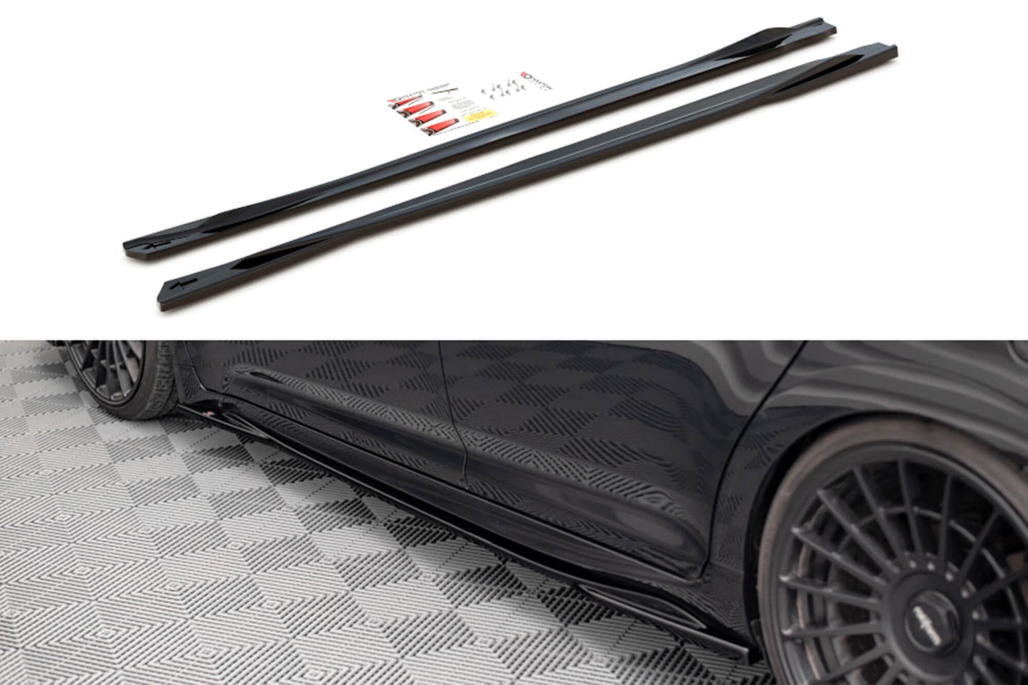 Maxton Design praguri pentru Toyota Avensis (2015-2018), negru lucios