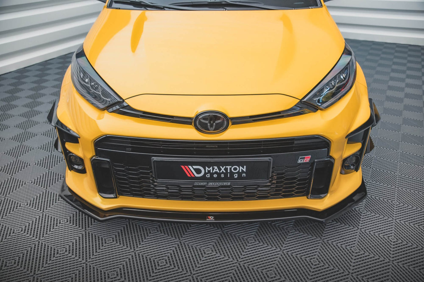 Front Bar Accessories GR Maxton Design for Toyota Yaris (2020+), gloss black