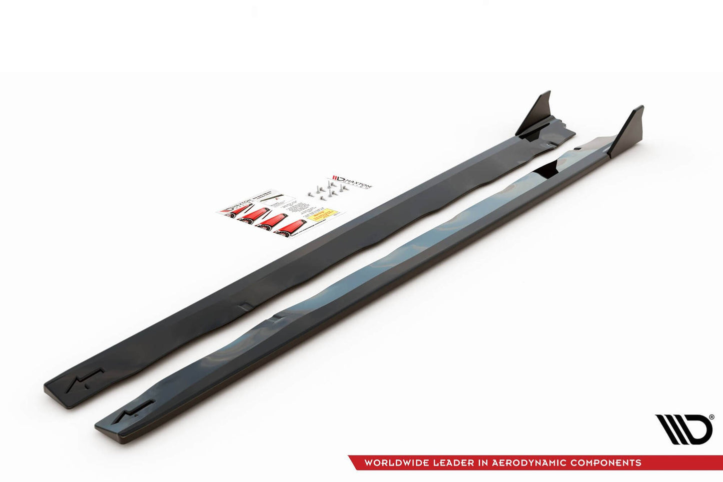 Maxton Design insertii praguri tip GT pentru Ford Mustang dupa 2017, negru mat