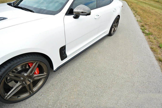 Maxton Design insertii prag tip GT pentru Kia Stinger (2017+), lac negru