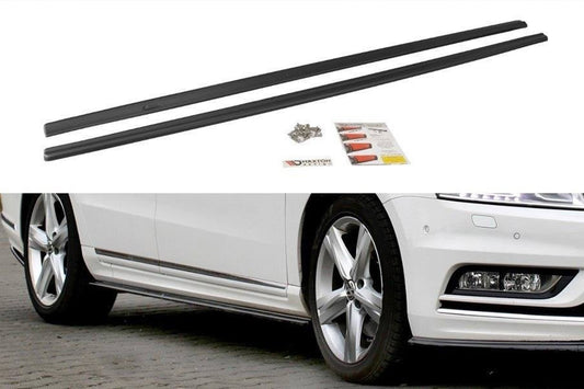 Praguri Maxton Design R-Line pentru VW Passat B7 (2010-2014), culoare fibra de carbon