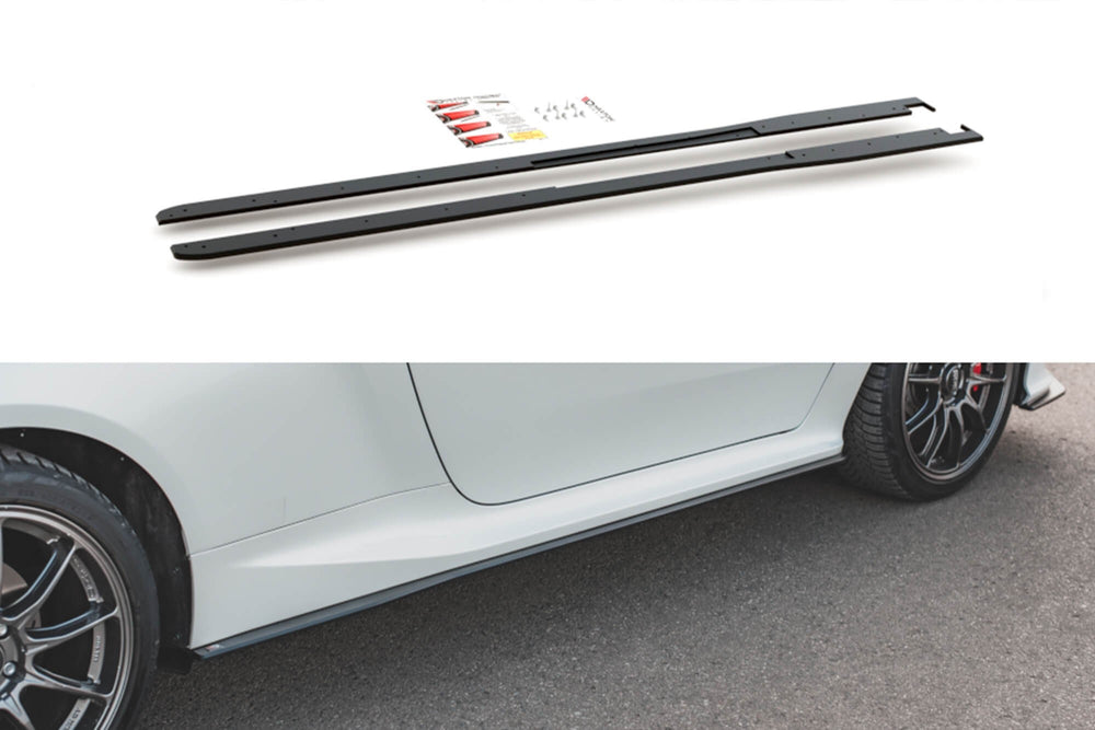 Maxton Design Racing Side Skirt Diffusers pentru Toyota Yaris GR (din 2020), negru mat