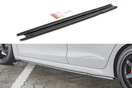 Maxton Design Add-on RS side skirts V1 for Skoda Octavia (2020 onwards), carbon look