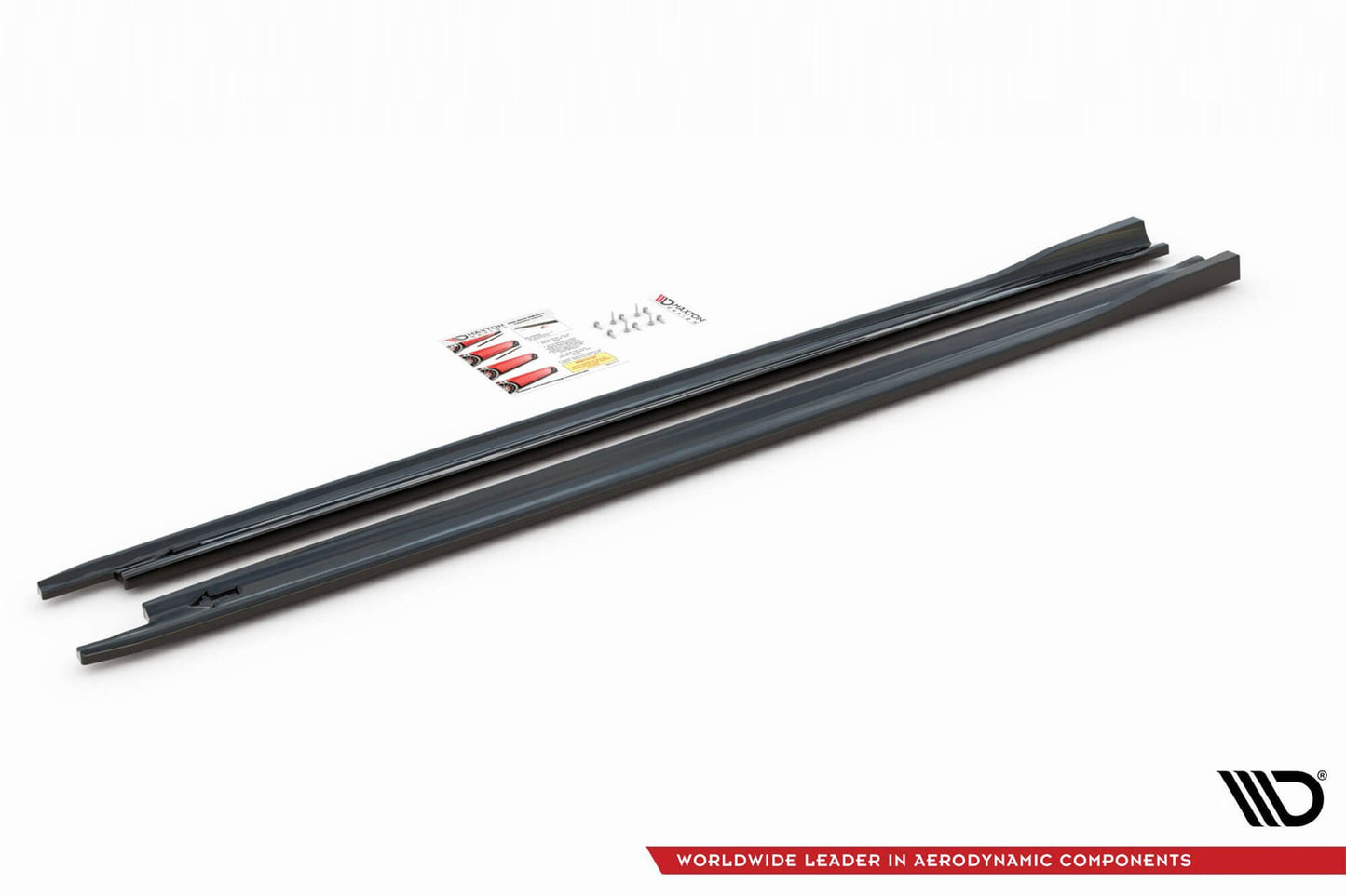 Maxton Design praguri tip RS versiunea 2 pentru Skoda Octavia (dupa 2020), negru lac