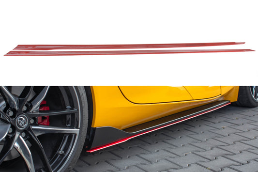 Maxton Design praguri laterale versiunea 2 pentru Toyota Supra (2019-), rosu lucios