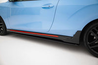 Inserții laterale Maxton Design pentru bara spate a Hyundai Veloster N (2018-2022), negru lac