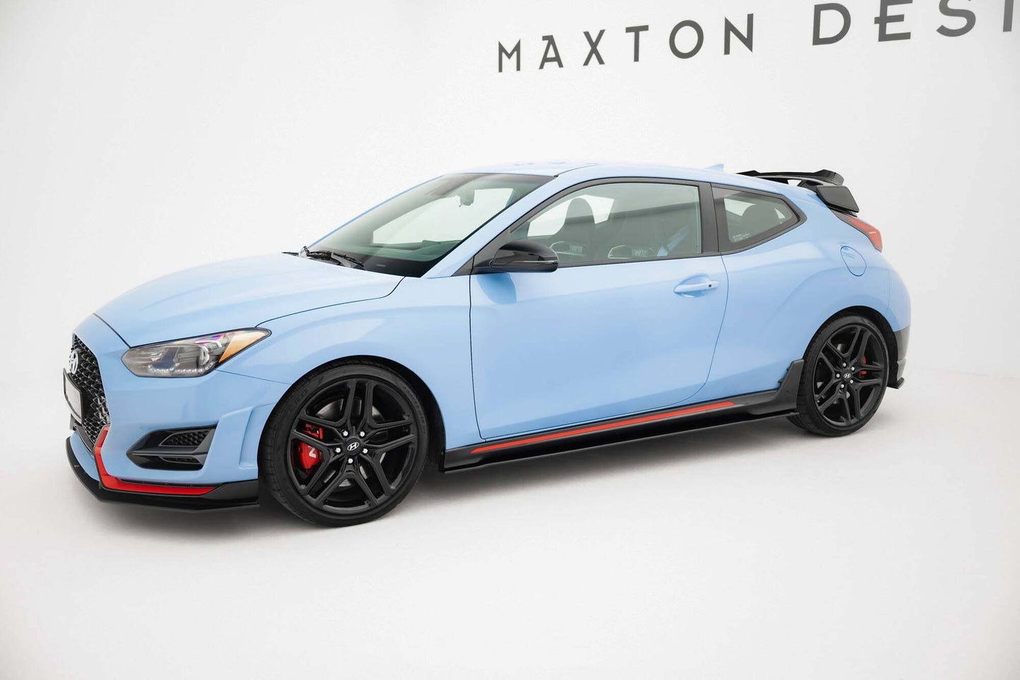 Inserții laterale Maxton Design pentru bara spate a Hyundai Veloster N (2018-2022), negru lac