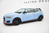 Inserții laterale Maxton Design pentru bara spate a Hyundai Veloster N (2018-2022), negru lac