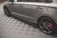 Praguri laterale Maxton Design versiunea 2 pentru Hyundai i30 N hatchback (2017-), negru mat