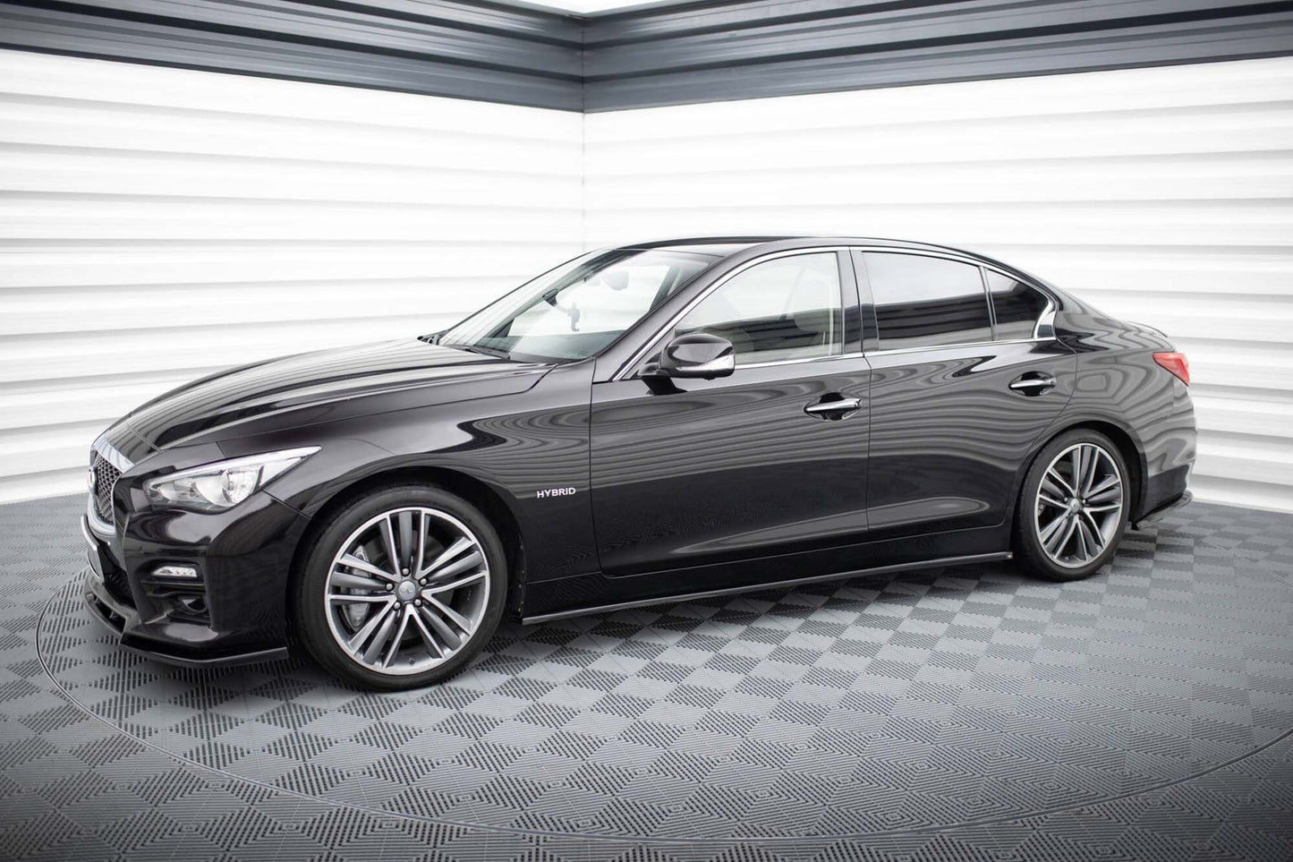 Maxton Design versiunea 2 insertii praguri pentru Infiniti Q50 S (2013-2016), lac negru