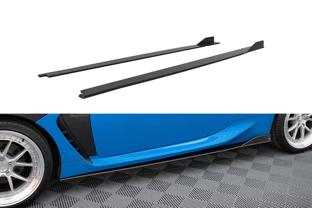 Maxton Design praguri laterale versiunea 2 pentru Toyota GR86 (dupa 2021), negru mat