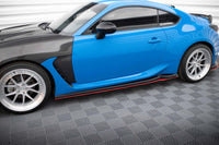Maxton Design Side Skirts V2 for Toyota GR86 (2021 onwards), gloss black/red