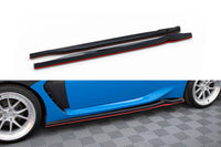 Maxton Design Side Skirts V2 for Toyota GR86 (2021 onwards), gloss black/red