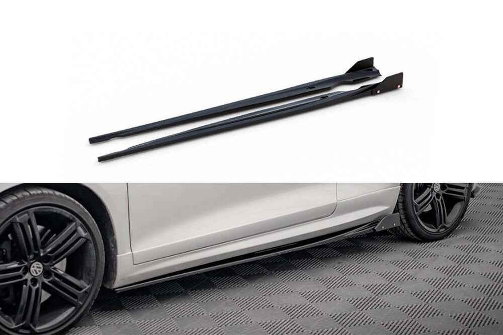 Praguri Maxton Design versiunea 2 pentru Volkswagen Scirocco R (2008-2014), lac negru